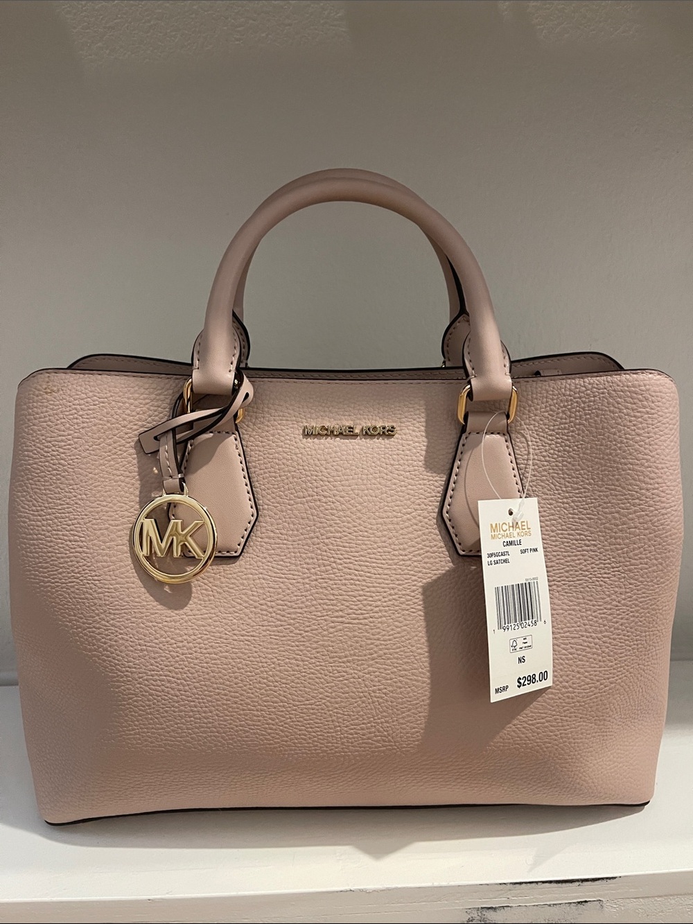 Michael Kors Large Camille Satchel in Soft Pink NWT